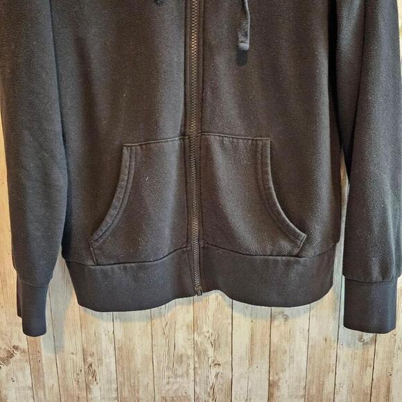 Women's Time and Tru Black Zip Up Hoodie Size S - Picture 3 of 5